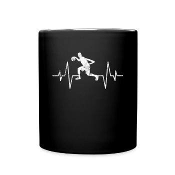 Basketball heartbeat - Full Colour Mug - black - Front