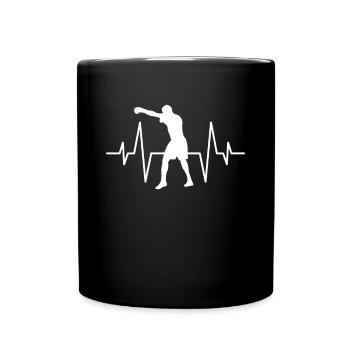 Battement de cœur de boxe - Mug uni - noir - Devant