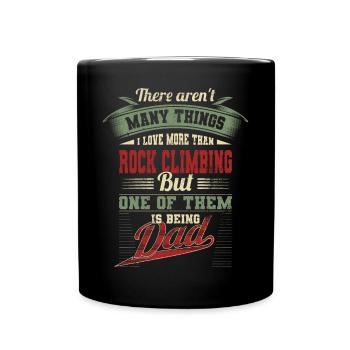 Vatertag Klettern Bergsteigen Papa Vater Geschenk - Tasse einfarbig - Schwarz - Vorne