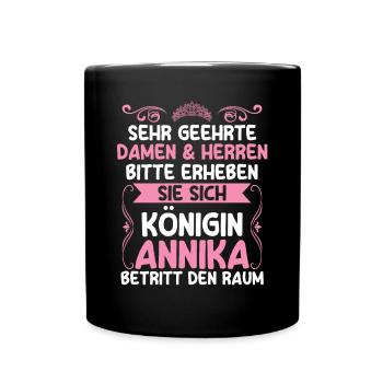 Annika - Tasse einfarbig - Schwarz - Vorne