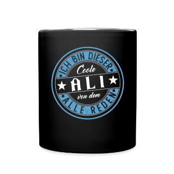 Ali Geschenkidee Geschenk Geburtstag - Tasse einfarbig - Schwarz - Vorne