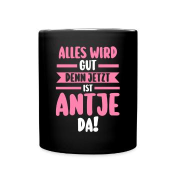 Antje - Tasse einfarbig - Schwarz - Vorne