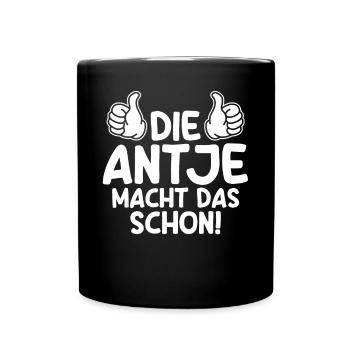 Antje - Tasse einfarbig - Schwarz - Vorne