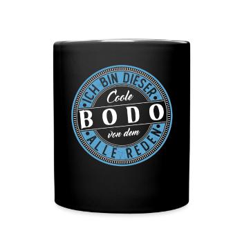 Bodo Geschenkidee Geschenk Geburtstag - Tasse einfarbig - Schwarz - Vorne
