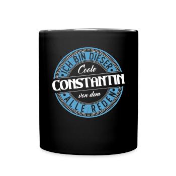 Constantin Geschenkidee Geschenk Geburtstag - Tasse einfarbig - Schwarz - Vorne