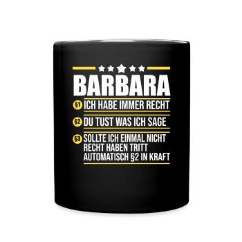Barbara - Tasse einfarbig - Schwarz - Vorne