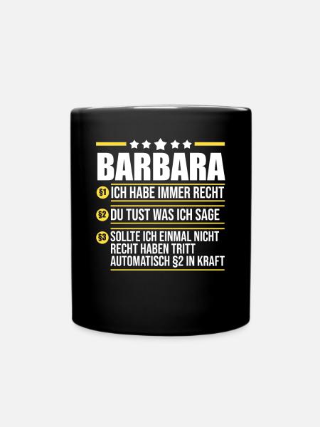 Barbara - Tasse einfarbig - Schwarz