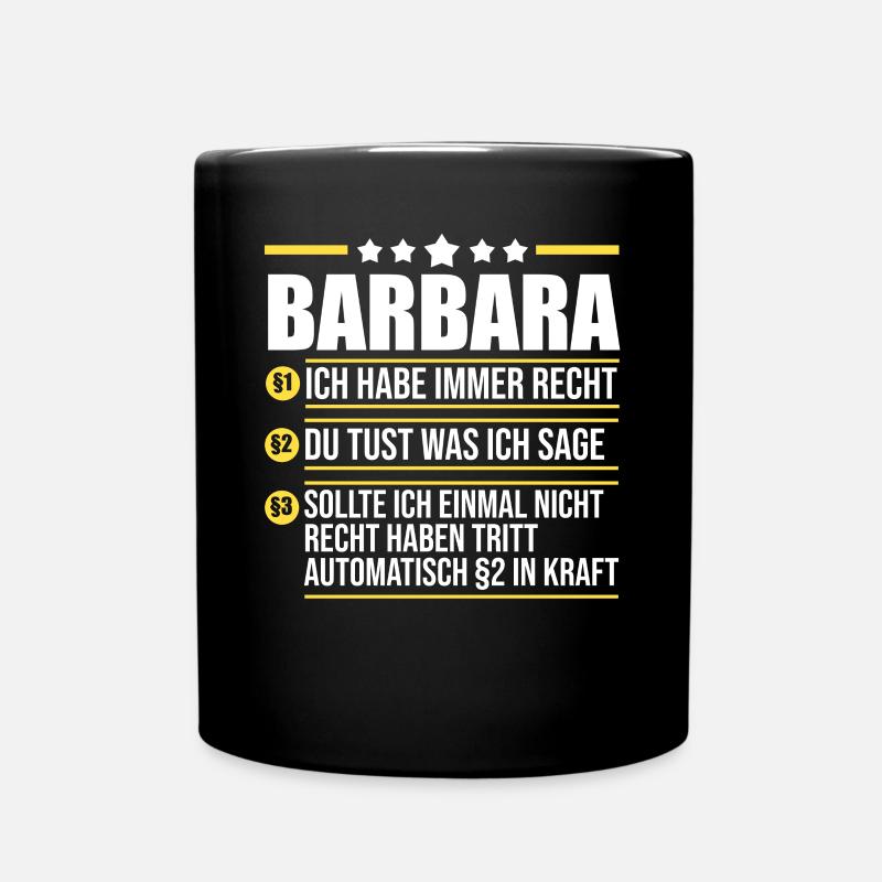 Barbara - Tasse einfarbig - Schwarz