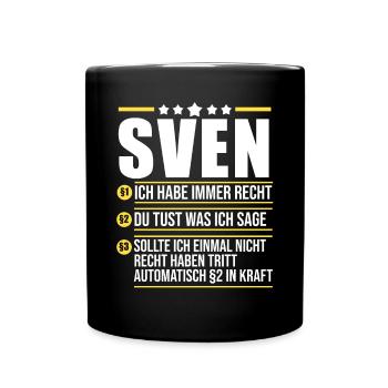 Sven - Tasse einfarbig - Schwarz - Vorne