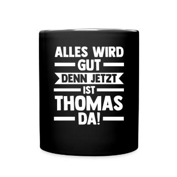 Thomas - Tasse einfarbig - Schwarz - Vorne