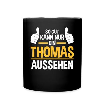 Thomas - Tasse einfarbig - Schwarz - Vorne