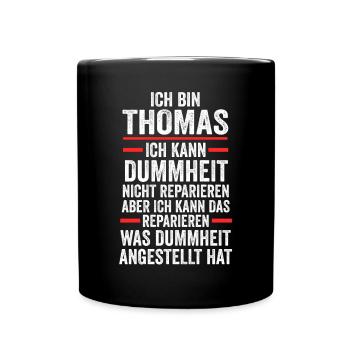 Thomas - Tasse einfarbig - Schwarz - Vorne