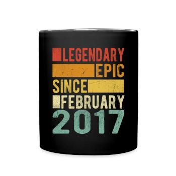 Birthday February 2017 Legendary epic - Full Colour Mug - black - Front