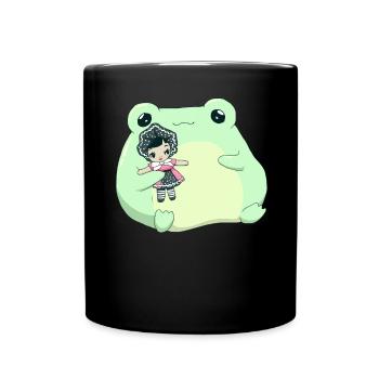Angura Kei Esthétique japonaise foncée Grenouille Kawaii - Mug uni - noir - Devant