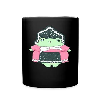 Angura Kei Esthétique japonaise foncée Grenouille Kawaii - Mug uni - noir - Devant