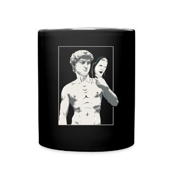 Angura Kei Esthétique japonaise foncée Statue de David - Mug uni - noir - Devant