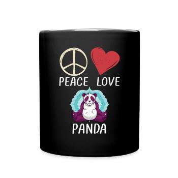 Panda Geschenke Panda Liebhaber - Tasse einfarbig - Schwarz - Vorne
