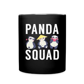 Panda Geschenke Panda Liebhaber - Tasse einfarbig - Schwarz - Vorne