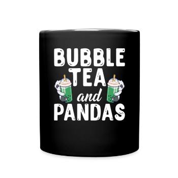 Panda Geschenke Panda Liebhaber - Tasse einfarbig - Schwarz - Vorne