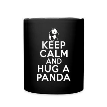 Panda Geschenke Panda Liebhaber - Tasse einfarbig - Schwarz - Vorne
