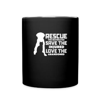 Tierrettung - Tasse einfarbig - Schwarz - Vorne