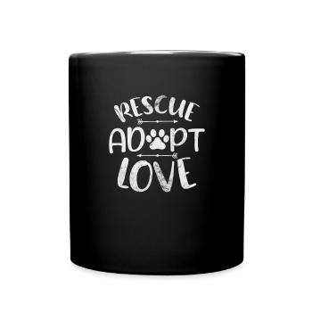 Animal Rescue Animal Rights Animal Love Pet Gift - Full Colour Mug - black - Front