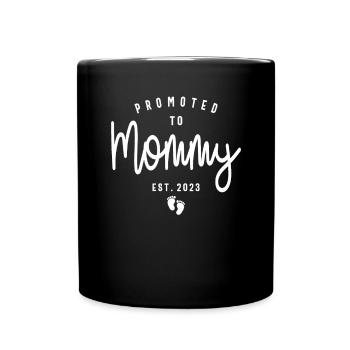 Womens Promoted To Mommy 2023 First Time - Full Colour Mug - black - Front