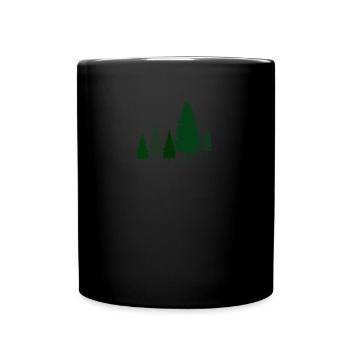 Arbres verts Rangers forestiers - Mug uni - noir - Devant