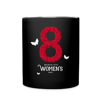 Roses 8 mars Journée de la femme JIF 2022 Soutien - Mug uni - noir - Devant