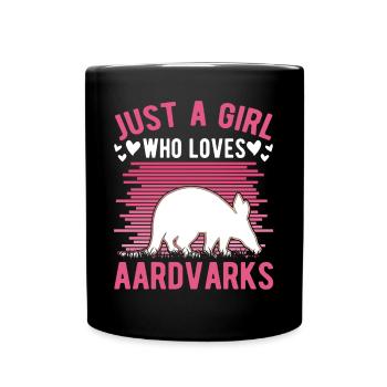Aardvark Girl Aardvark - Full Colour Mug - black - Front