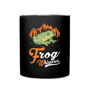 Frosch Flüsterer Geschenk Laubfrosch - Tasse einfarbig - Schwarz - Vorne