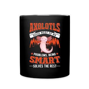 Axolotl Cadeau Amphibien à queue - Mug uni - noir - Devant