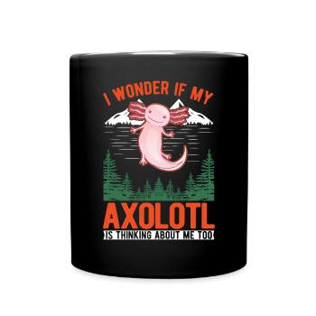 Axolotl Queue Cadeau Amphibien Axolotl - Mug uni - noir - Devant