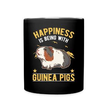 Guinea Pig Happiness Guinea Pig - Full Colour Mug - black - Front