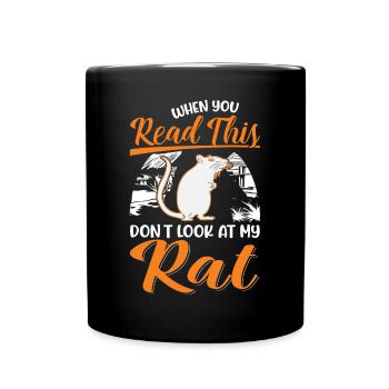 Rat Gift Rat domestique Rat Propriétaire - Mug uni - noir - Devant