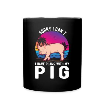 Porcs Éleveur Porcs - Mug uni - noir - Devant