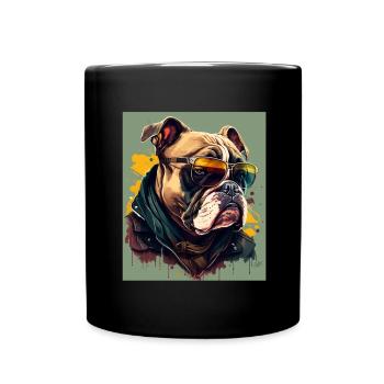 Lunettes de soleil French Bulldog Frenchie Dog - Mug uni - noir - Devant