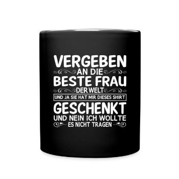Vergeben Beziehung Jahrestag Geschenk Freund - Tasse einfarbig - Schwarz - Vorne