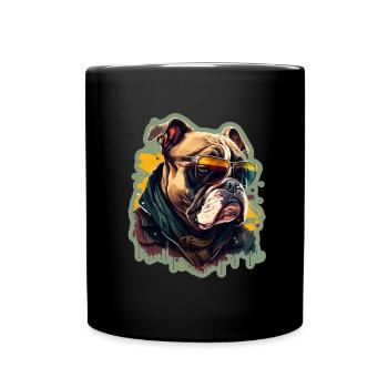 Lunettes de soleil French Bulldog Frenchie Dog - Mug uni - noir - Devant