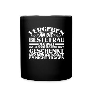 Lustiges Geschenk Freund Jahrestag Vergeben Paar - Tasse einfarbig - Schwarz - Vorne