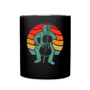 Cello cello player cellist - Full Colour Mug - black - Front