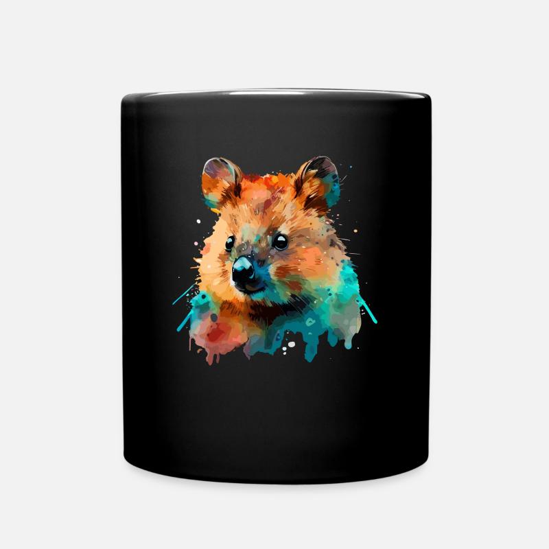 Quokka mignon pour les amateurs de Quokka Coloré - Mug uni - noir