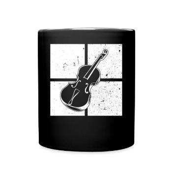 Cello Cellospieler Cellist - Tasse einfarbig - Schwarz - Vorne