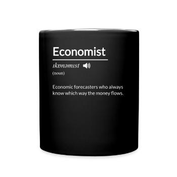 Funny Economist Definition - Full Colour Mug - black - Front