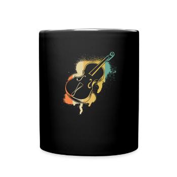 Cello Cellospieler Cellist - Tasse einfarbig - Schwarz - Vorne