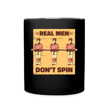 Drôle de baby-foot rétro Dessin animé de football de table - Mug uni - noir - Devant