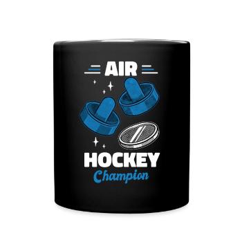 Dessin animé du champion de hockey sur air - Mug uni - noir - Devant