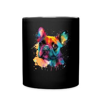 Français Bulldog pour les amoureux des chiens - Mug uni - noir - Devant