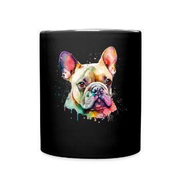 Français Bulldog pour les amoureux des chiens - Mug uni - noir - Devant