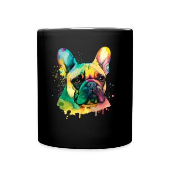 Français Bulldog pour les amoureux des chiens - Mug uni - noir - Devant